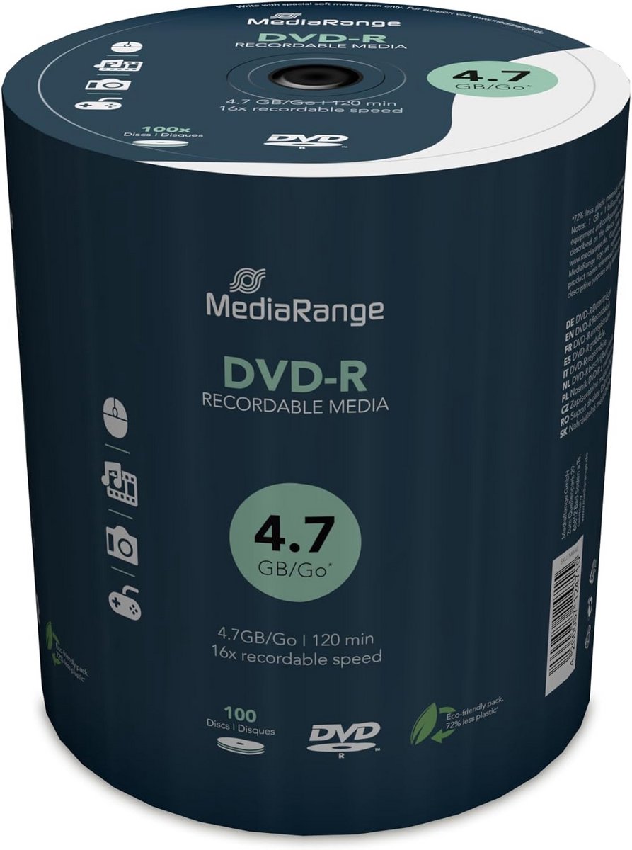 DVD-R 4.7 GB 120 min 16x Speed - Cake 100