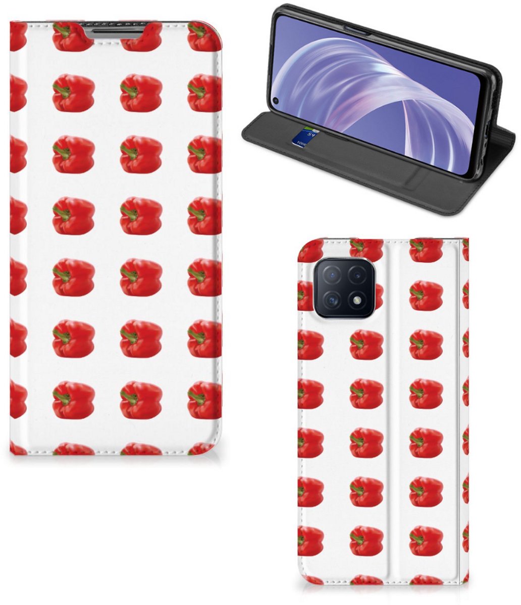 OPPO A73 5G Flip Style Cover Paprika Red