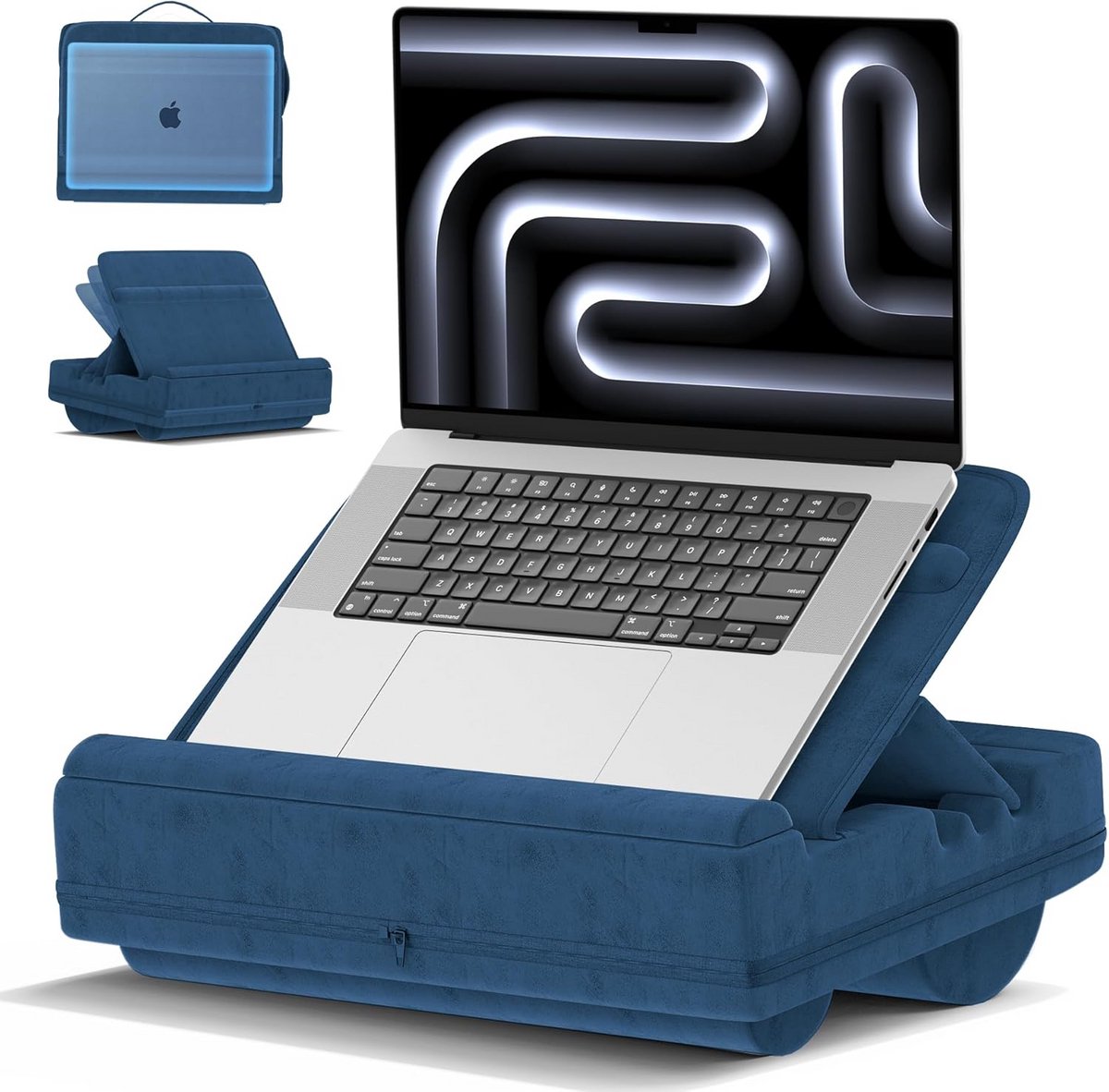Laptopkussen met 3 Verstelbare Hoeken en Bedstandaard voor Thuis- en Kantoorgebruik