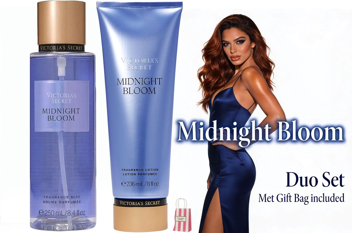 Victoria Secret Midnight Bloom Body Mist & Lotion Duo Set Met