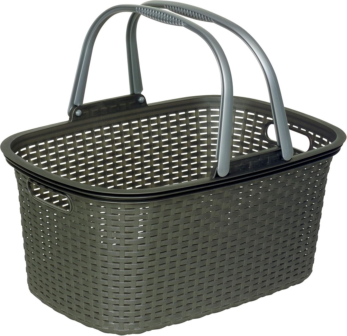 Boodschappenmand Rotan Design - 18 Liter - Handgrepen - BPA Vrij - Modern