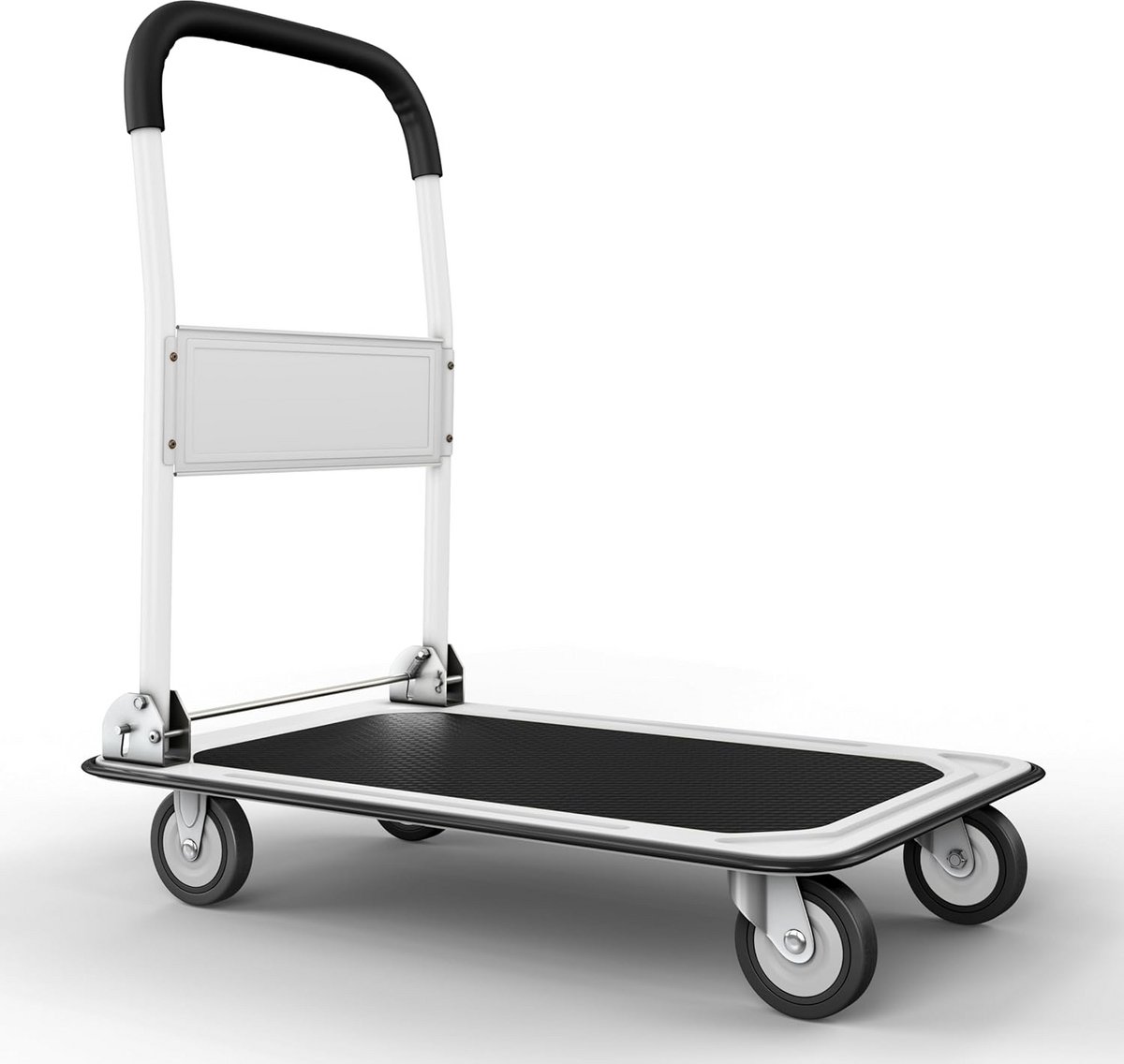 Opvouwbare Heavy Duty Steekwagen - 350 lbs Capaciteit, Draaibare Duwgreep, Ruimtebesparend