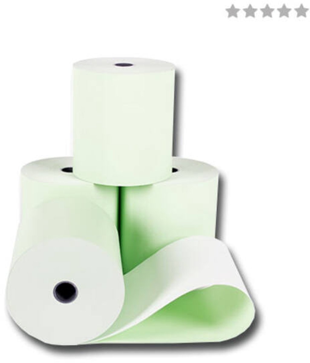 Kassarollen 80x80x12 mm thermorollen groen per doos 50 rollen