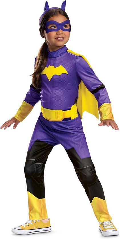 Batgirl Kostuum Outfit met Cape en Masker voor Meisjes