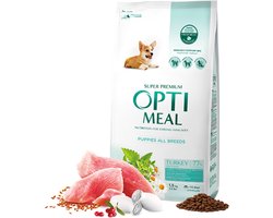 Optimeal Puppyvoer Kalkoen – Super Premium Droogvoer voor Puppies van Alle Rassen – 32% Eiwit – Ondersteunt Groei, Immuunsysteem & Hersenen 1,5kg