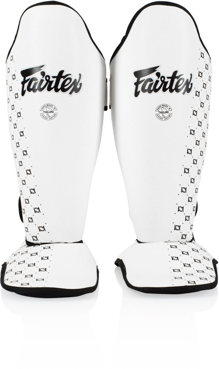 Fairtex SP5 Competition Scheenbeschermers – Maat M – Wit – Kickboksen, Muay Thai & MMA