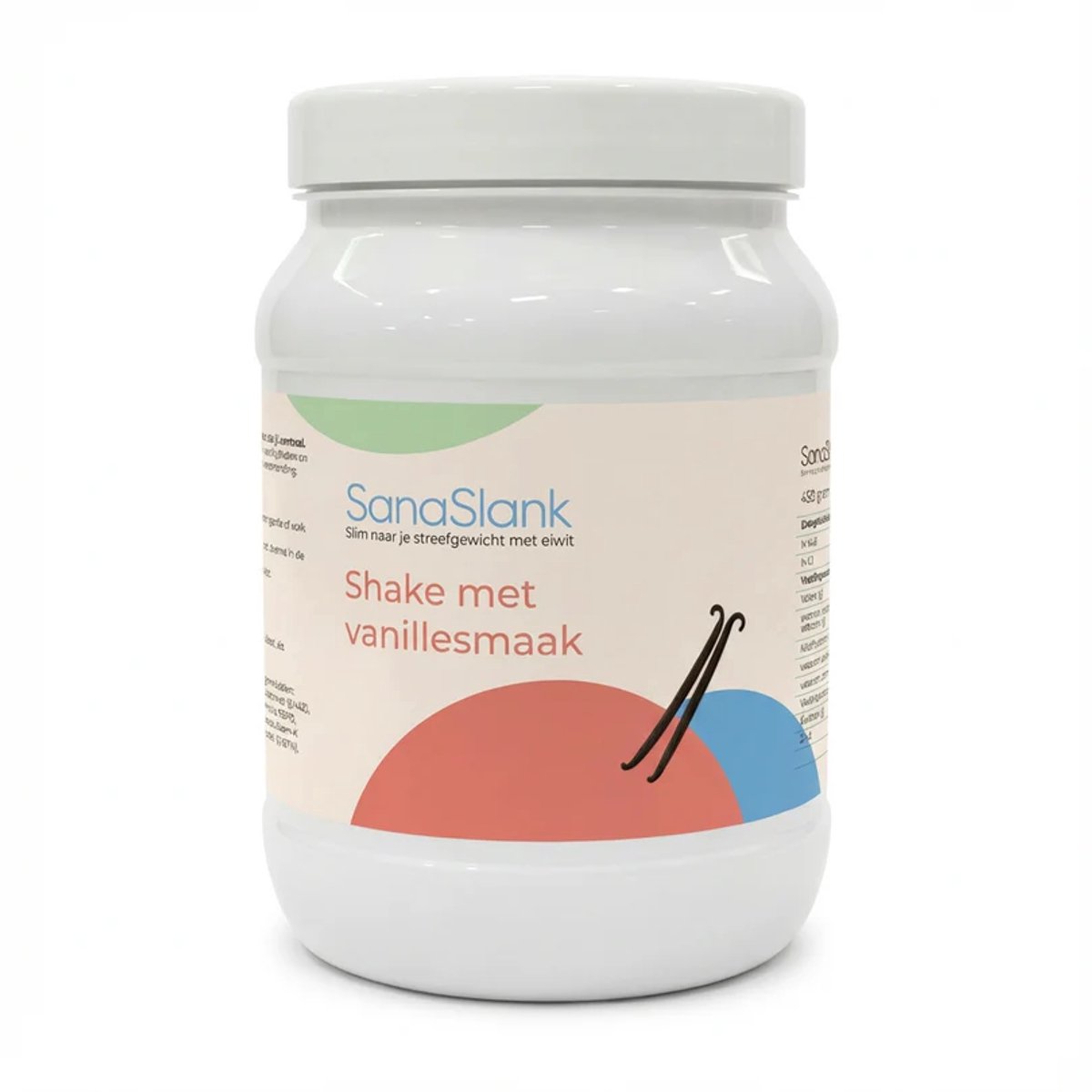 SanaSlank Shake Vanille 450g - Eiwitdieet - High Protein - Afvallen - Ultra Low Carb - Glutenvrij