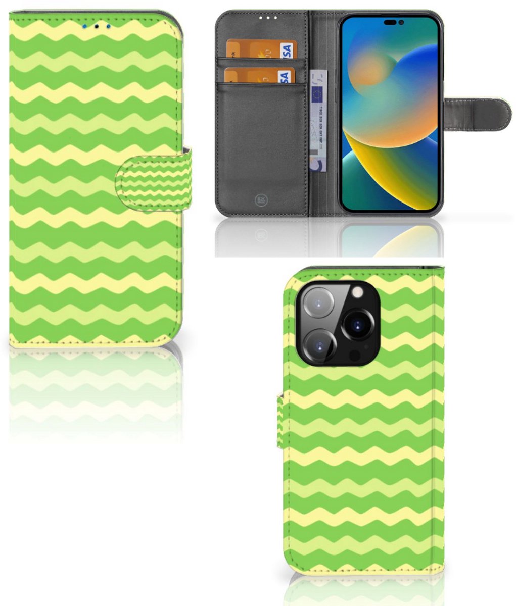 iPhone 14 Pro Telefoon Hoesje Waves Green