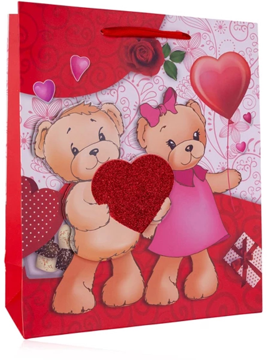 Cadeautas - Luxe Geschenktas - Cadeauzak - Geschenkzak - A5 - Teddy
