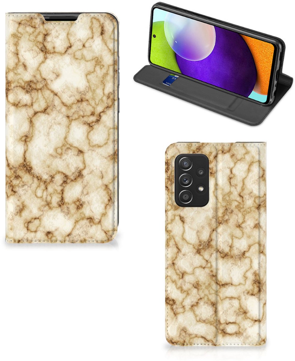 Samsung Galaxy A52 Standcase Marmer Goud