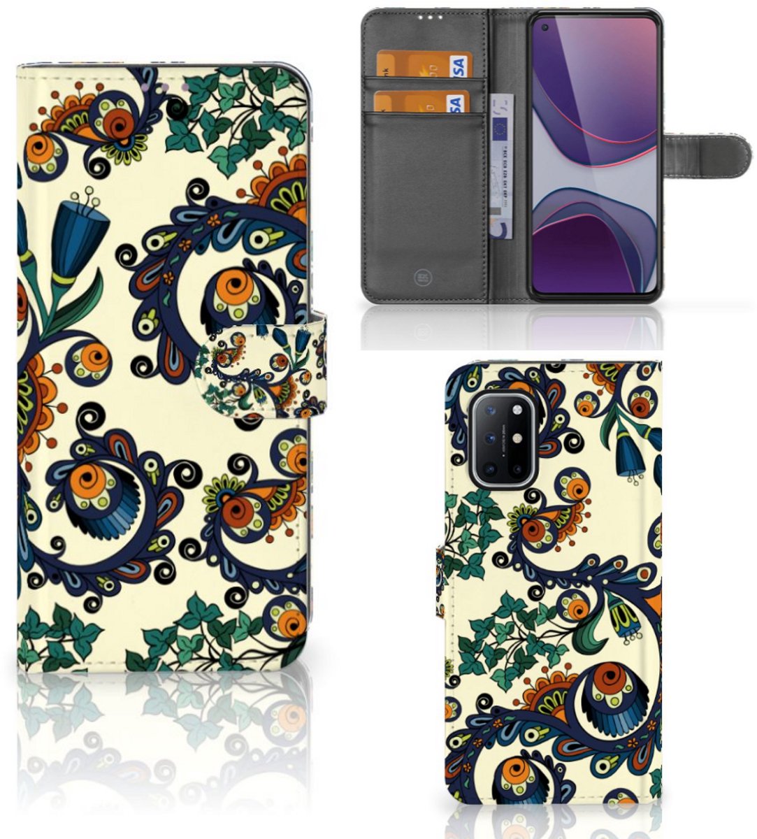 Wallet Case OnePlus 8T Barok Flower