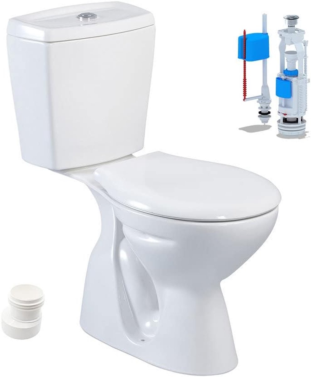 Staande WC met Taharet en Softclose Functie - Keramische Spoelbak