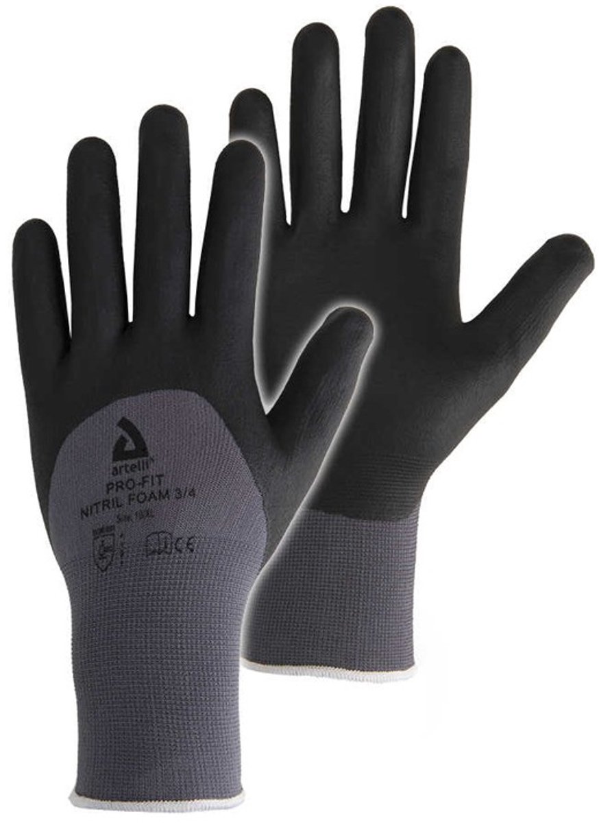 Artelli werkhandschoen synthetisch Pro-nitril foam 3/4, maat 7 - per 12 stuks
