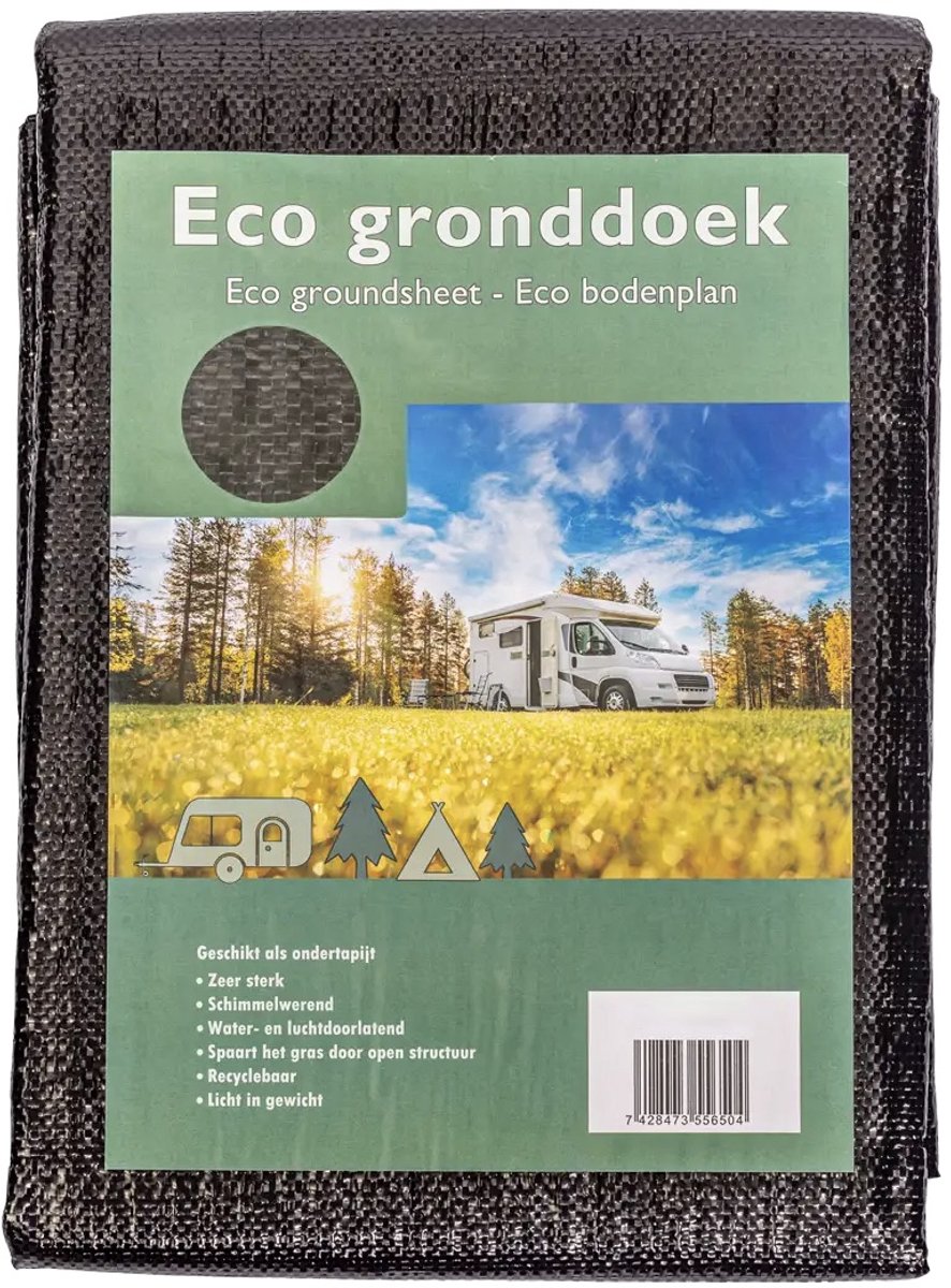 Happy Rhino - Grondzeil Eco - 250 x 600 cm - Zwart - Gronddoek