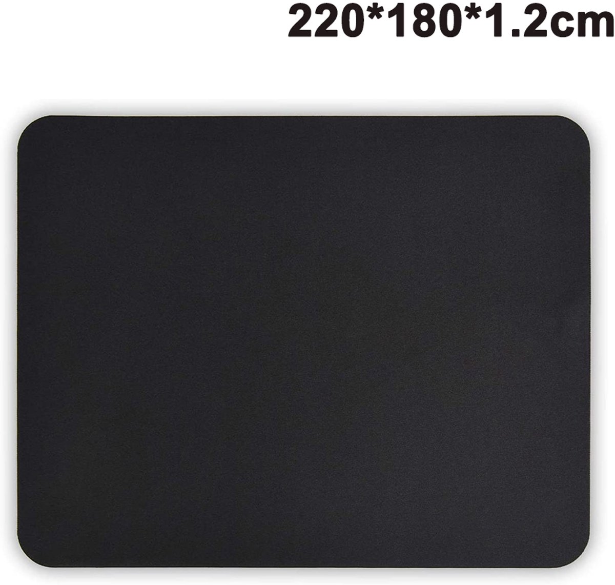 Oneay 22 x 18 cm gaming muismat, antislip bureauonderlegger, ideaal voor pc, laptop, thuiswerkplek en kantoor, zwarte muismat