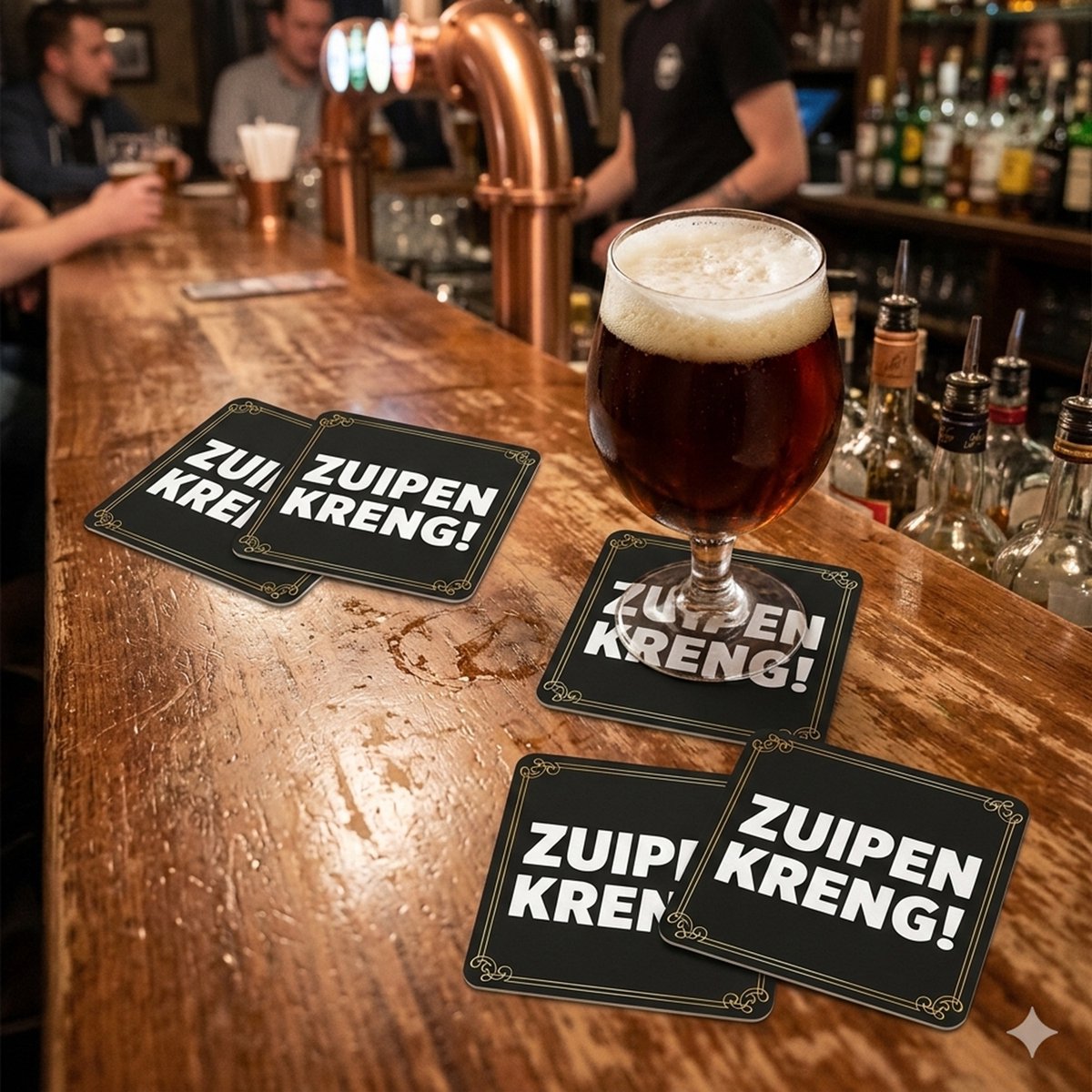 Bellatio Decorations 10x biervieltjes Zuipen Kreng - 40 jaar verjaardag feestartikelen