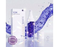 Luxury White - V34-Technologie - Colour Correcting Serum - Witte Tanden - White strips - Whitening Tandpasta - Tanden Bleken - Tandenbleker - Paarse Tandpasta - Luxury Smile - Cresting Formula - White Smile - Whitening Strips