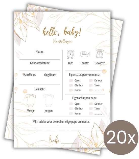 Momentuals – Babyshower Invulkaarten