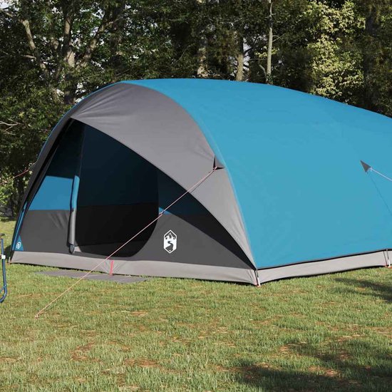 vidaXL - Tunnel - tent - met - dak - met - opslag - Blauw - 500 - x - 348 - x - 200 - cm - taft van Merkloos — afbeelding 2