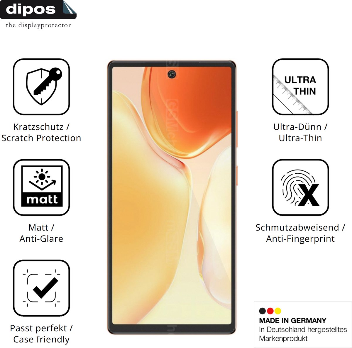 dipos – 4x Matte Beschermfolie geschikt voor Oukitel C66 | Krasbestendige & antireflecterende Screenprotector Ultra-Thin