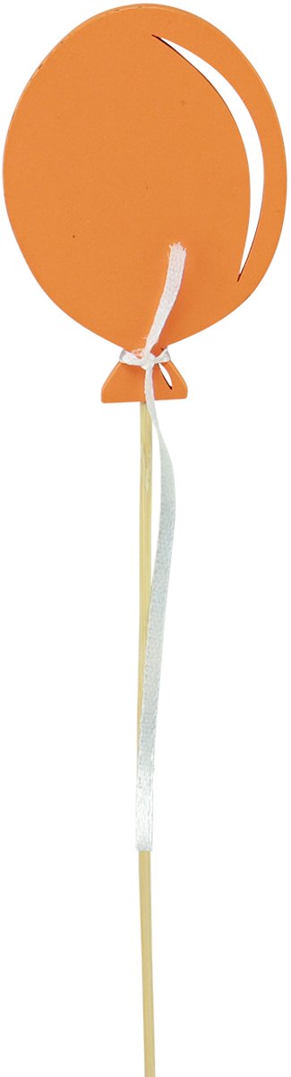 Bloemplugboeket decoratieve taarttopper ballon oranje 28cm 8 st, 8 Stü