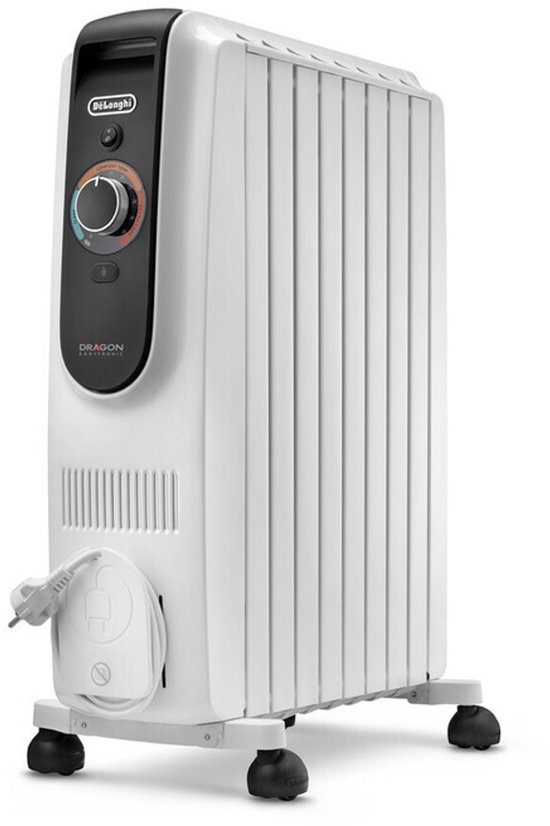 De'Longhi Dragon EasyTronic TRD50820 -Oliegevulde radiator met schoorsteeneffect en slimme temperatuurcontrole - Verwarmd kamers tot 60 m²- Wit
