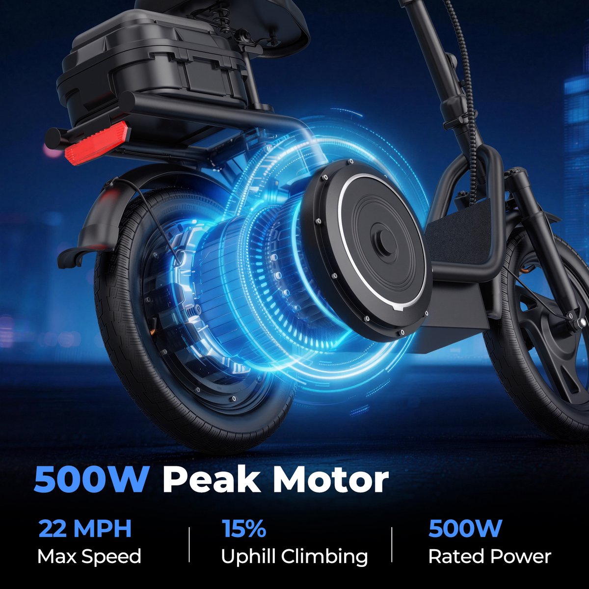 Peter AOVOPRO ESBS PROXB Elektrische Step met Zadel en Opbergbox - afbeelding 3