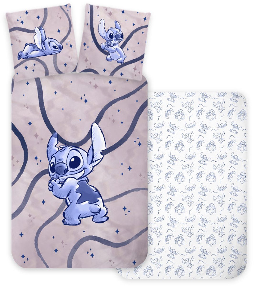 Lilo en Stitch dekbedovertrek Stripes 140 x 200 cm - 70 x 90 cm - katoen