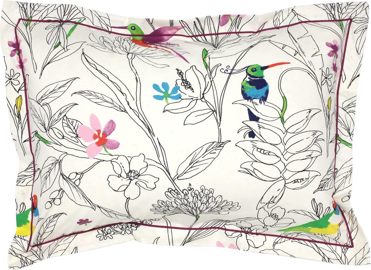 Kussensloop 50x70 cm van 100% Katoen met Tropisch Design