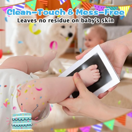 2 stuks Baby Handprint en Footprint Kit, Baby Handprint Inktpads met Clean-Touch, Inkless Print Kit Veilig Niet-giftig voor Baby Voeten en Handen, Pet Paw, Ritueel voor pasgeborenen, hand- en voetafdrukken van de baby, 6*9.5cm van Merkloos — afbeelding 5