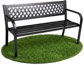 Banc de jardin Park KALIA en Zwart - Construction en métal et plastique, 119x75x50 cm - A monter soi-même, Charge maximale 320 kg
