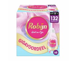 Robijn Specials Vloeibaar Wasmiddel - Wol & Fijn - 6 x 22 wasbeurten