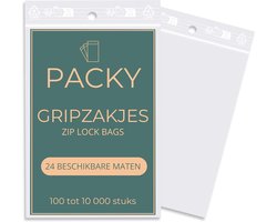 Vrieszakjes Hersluitbaar Poly Zip Bag - 10x15 cm - Pak Van 100 - 24 Maten Beschikbaar diepvrieszakjes
