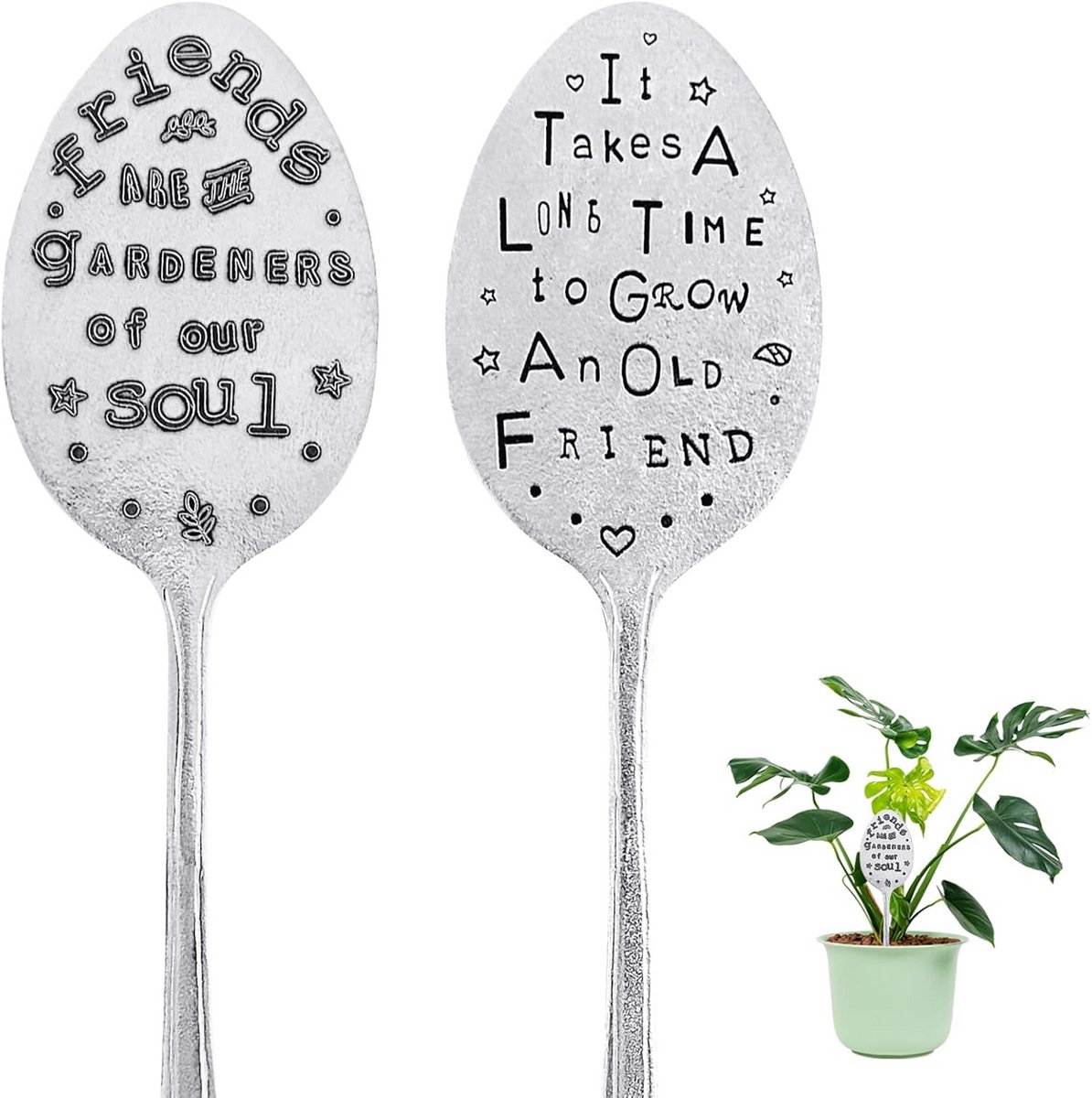 Tuinmarkeerders set van 2 - Creatieve plantenlabels en humoristische tuinaccessoires