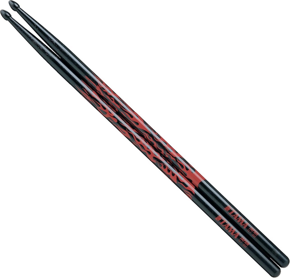 Dynamische Drumsticks met Vuurpatroon - Zwart/Rood - 390mm