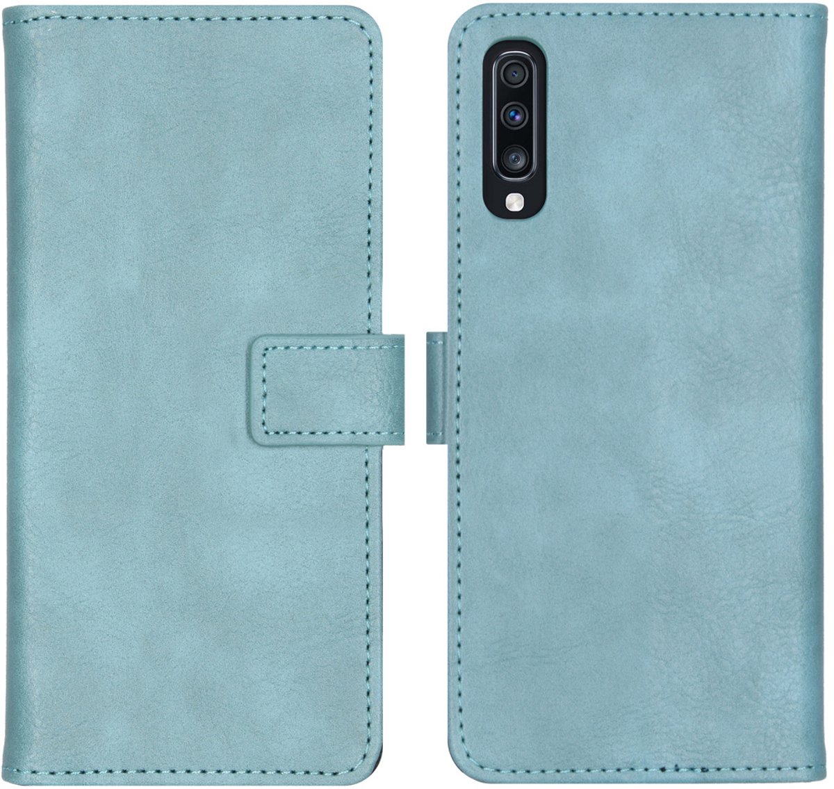 imoshion Hoesje - Geschikt voor Samsung Galaxy A70 - Luxe Bookcase - Lichtblauw