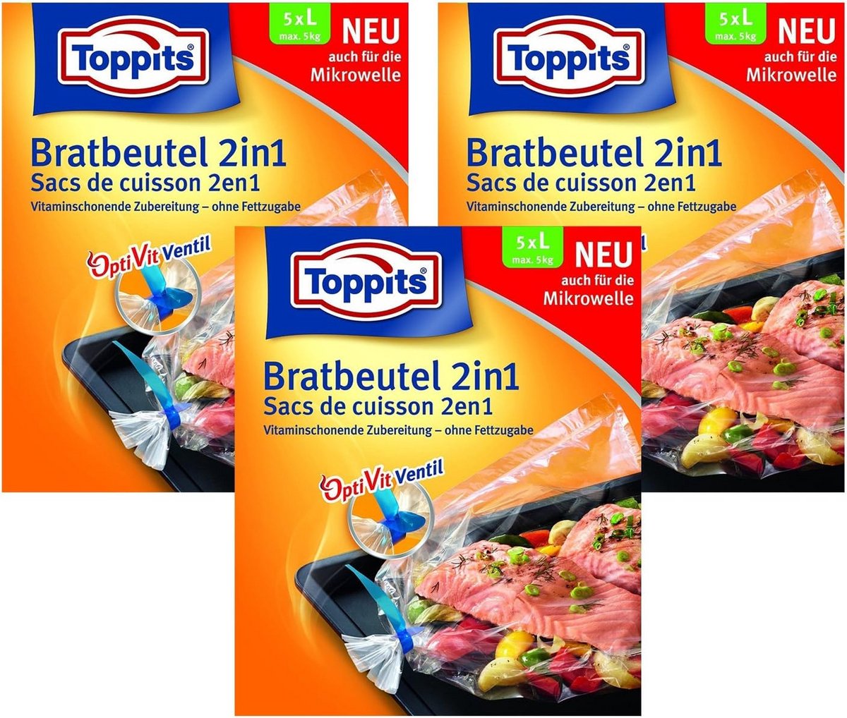 Braadzak 2-in-1 groot (35 x 43 cm) - 3-pack voor smaakvol koken en stomen zonder vet