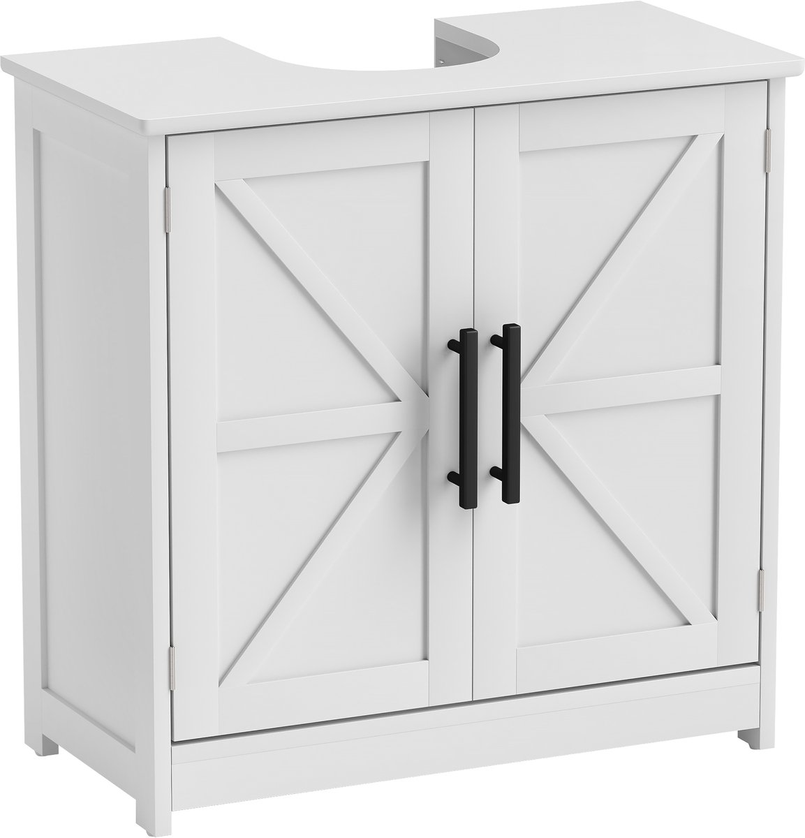 HOMCOM Badkamermeubel - MDF - 60x30x60cm - Wit