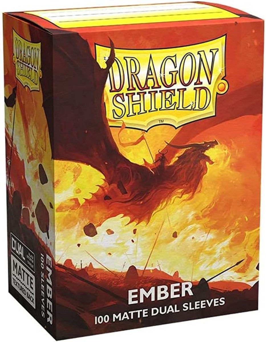 Dual Matte Ember Card Sleeves - 100 Stuks - Standaard Maat voor Bescherming