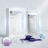 Luxury White V34 X PAP+ Whitening Strips - Dual Action Tandenbleek Strips met Paarse Correctie Technologie - 14 Paar
