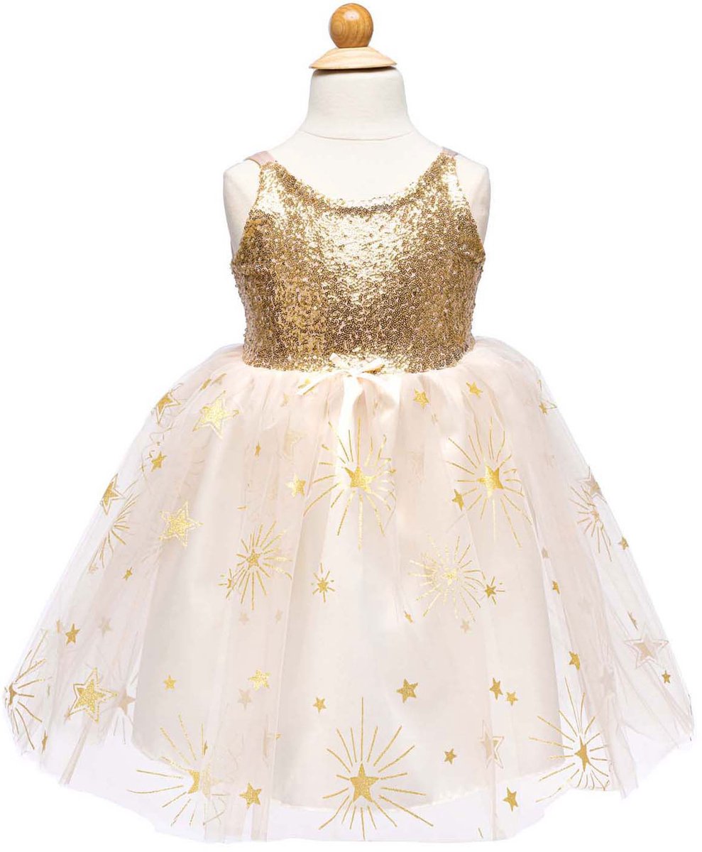 Gouden Glam Feestjurk - 5-6 Jaar