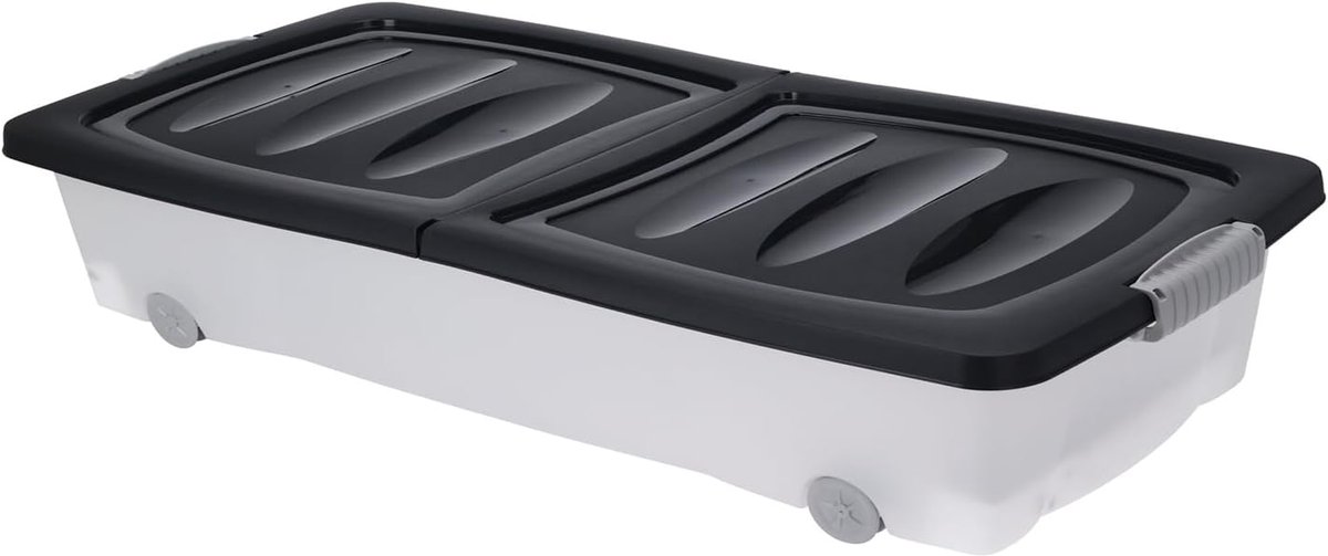 Onderbedbox met wieltjes 80x40x17 cm - Opbergbox onder bed met deksel