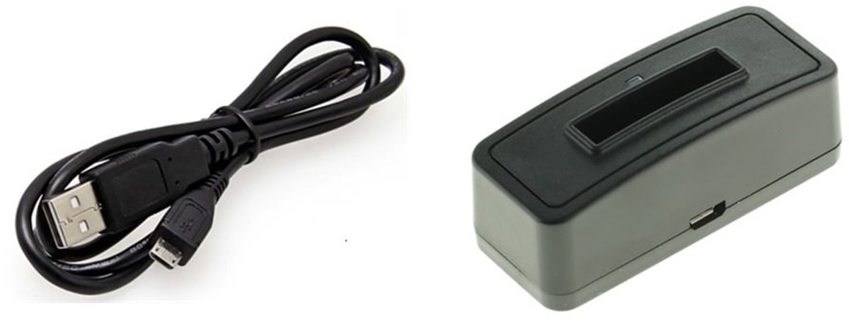 OneOne lader voor camcorder accu met 1,2m kabel. Oplader adapter past op Canon Legria Mini X, PowerShot G1 X Mark II, PowerShot N100, VIXIA Mini X, NB-12L