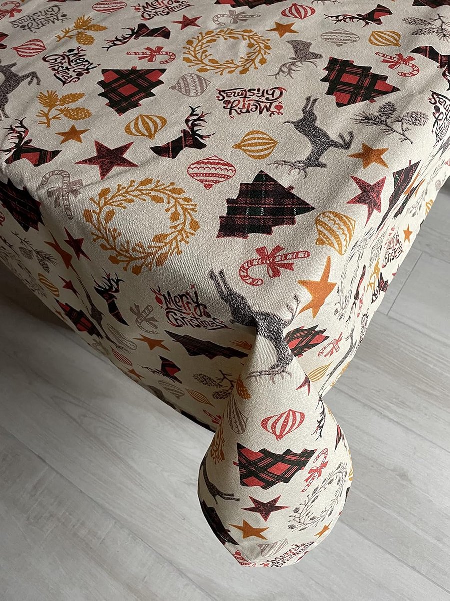 Vlekbestendig kersttafelkleed voor klassieke decoratie - Afwasbaar en duurzaam