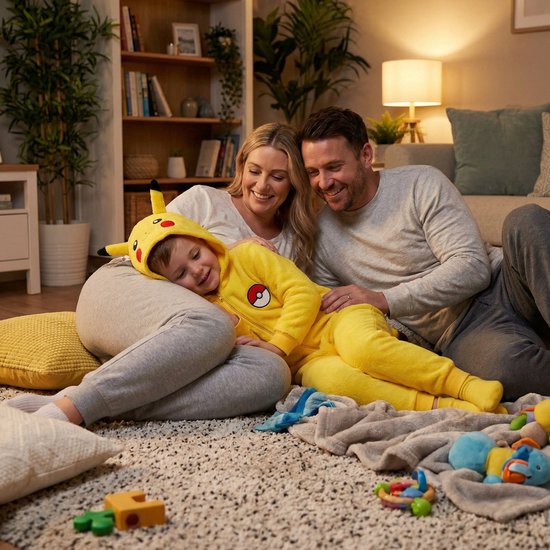 Pikachu Pokémon Fleece Onesie Kind Kostuum - Maat 140
