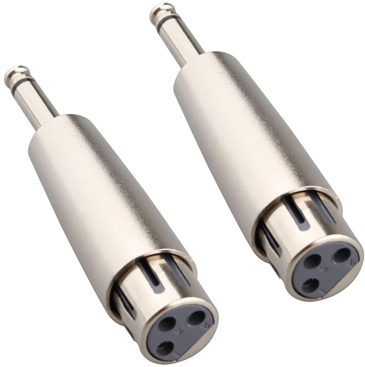 XLR naar 6.35mm Jack Mono Adapter Kabel Koppelaar - 2 Stuks