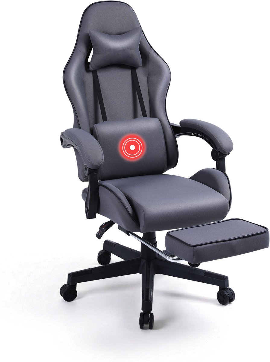 VDD - gamestoel met voetsteun - padded armsteunen - hoogte - VDD - €83,95