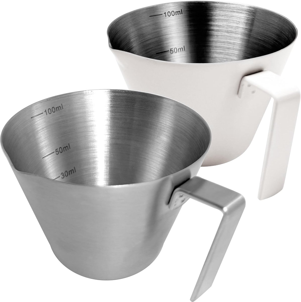 Espresso Shot Cups 100ml - RVS Maatbeker voor Perfecte Espresso (Set van 2)