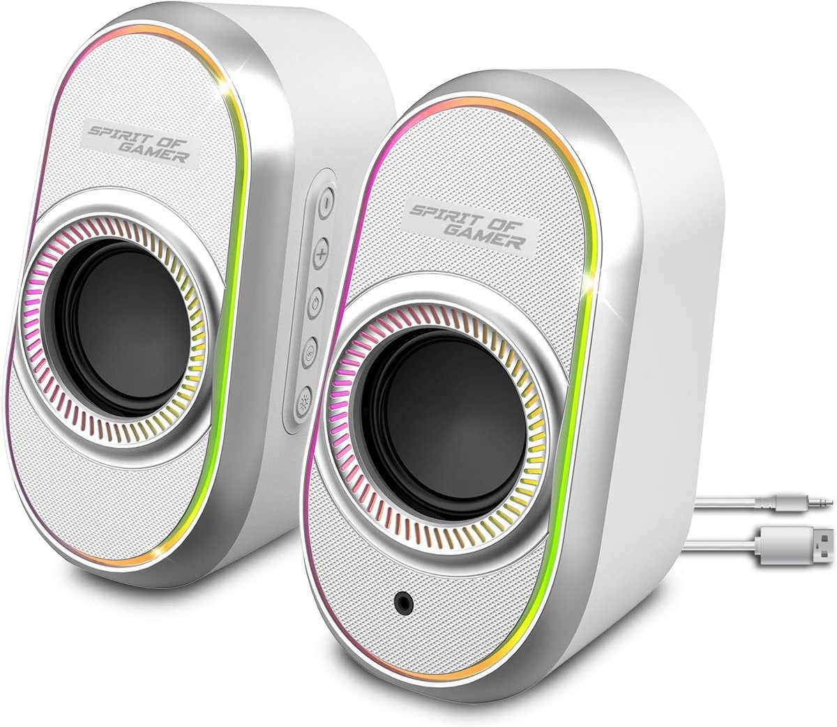 Gaming Speakers 2.0 voor PC en Mac met Rijk Geluid en RGB-verlichting