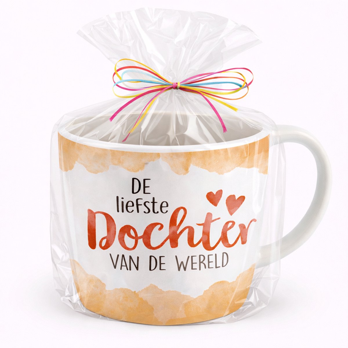 Cadeaumok - Dochter - Mok Voor De Liefste Dochter -Mok Keramiek - Cadeauverpakking met gekleurd lint